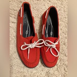 Nautica red canvas shoes